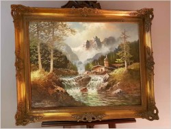 Malarstwo do Salonu! Wasserfal im Wilder Kaiser - Gustaw Weiss/Guwe