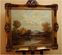 PEJZAŻ Z KROWAMI, RANDOLF WEHN 1911r.- CERTYFIKAT!