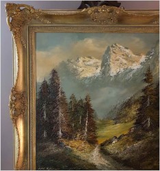 Arcydzieło! Doskonały Pejzaż Alpejski - Herbert Uerpmann (1911-1996)