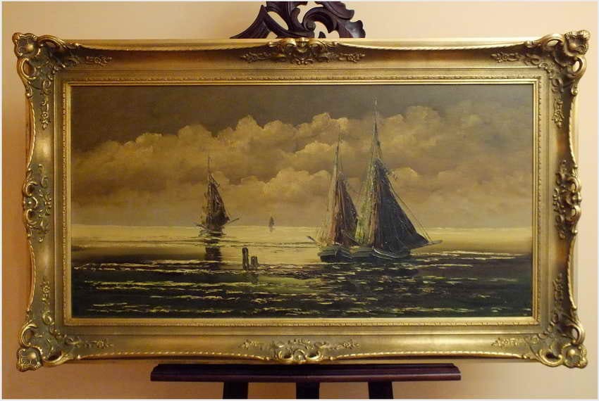 ŁODZIE NA MORZU - JEAN COUNE (1900-1963)