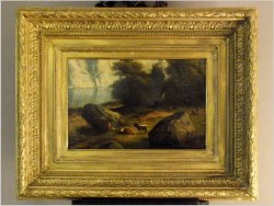 PEJZAŻ Z KROWAMI - SZKOŁA Z BARBIZON (ÉCOLE DE BARBIZON 1830-1860)