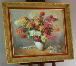 Chryzantemy w wazonie - Helmuth Andreas Volkwein *1920