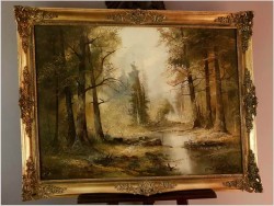 Duży Obraz! Tajemniczy Las - Josef Kugler *1913 (Österreich) Rozmiar XXL