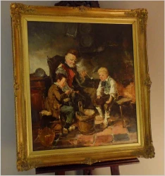 UWAGA, WYPRZEDAŻ KOLEKCJI! DZIADEK Z DZIEĆMI - DICKMEIS GERHARD (1918 – 1978)