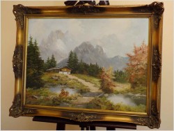 Polecamy obraz olejny! Widok alpejski! - oryg. Georg kuboth (Schlesien 1916-2004)