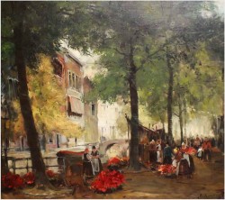 MEGA RARYTAS! BLUMENMARKT AMSTERDAM ~ ORG. GERHARD DICKMEIS (1918-1978)