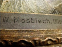 PIĘKNY KRAJOBRAZ W DUŻEJ BAROKOWEJ RAMIE ~ Carl Wilhelm Mosblech (1868-1934)