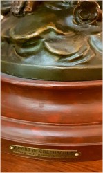 UNIKAT! DUŻA SECESYJNA FIGURA DZIEWCZYNY - L&F MOREAU (*1880) WYSOKOŚĆ 67CM.