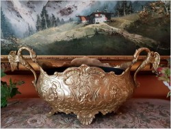 MEGA RARYTAS! PIĘKNA DUŻA GŁĘBOKA MOSIĘŻNA ŻARDINIERA  8KG (55CM)