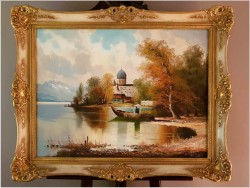 Rybak z Widokiem na Fraueninsel, Chiemsee - Helmut Stadelhofer (1914- 1979)