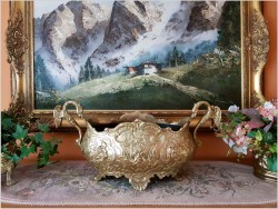 MEGA RARYTAS! PIĘKNA DUŻA GŁĘBOKA MOSIĘŻNA ŻARDINIERA  8KG (55CM)