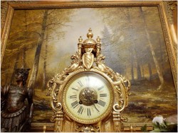 POLECAMY! PIĘKNY WIDOWISKOWY MOSIĘŻNY ZEGAR Z FRANCJI XIXw. (Medaile de Bronze)