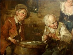 POZYCJA GODNA POLECANIA! GRA W KARTY - DICKMEIS GERHARD (Heinsberg 1918 – 1978 Jülich)