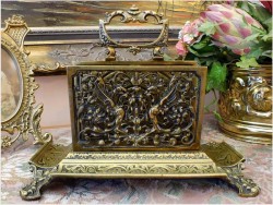 FRANCUSKI SECESYJNY MOSIĘŻNY LISTOWNIK DO BIURA!  XIXw.