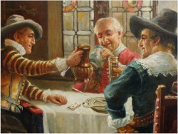 MUSZKIETERZY I WINO - oryg. MAX KRAUSS *1902 + ORGINALBRIEF!