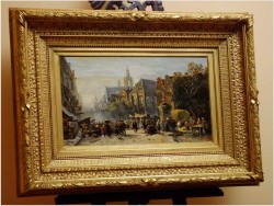 PAŁACOWE MALARSTWO! ANSICHT VON ANTWERPEN - MAX GAISSER (AUGSBURG 1857-1922 MUNICH)