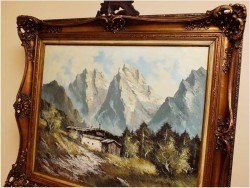 MALARSTWO NIEMIECKIE! - WIDOK NA KAISERTAL, ÖSTERREICH - E.Gröger  XXw.