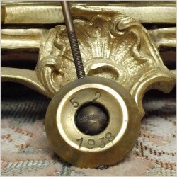 Medalowy zegar z Putto, brąz w stylu Ludwika XV / Rococo 1855r. (Zobacz film!)