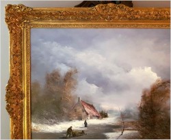 4. Pejzaż Zimowy ze Sztafażem - Herbert Pickenhagen *1920