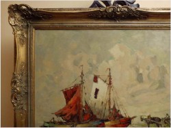 Łodzie na morzu północnym - Rudolf Priebe (Kiew 1889-1964 Hamburg)