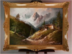 Piękne malarstwo! Bauerhaus in Wilder Kaiser - Gustaw Weiss/Guwe XXw.