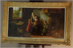 MALARSTWO OLEJNE - MATKA Z DZIEĆMI, MACIERZYŃSTWO -SYGN. C.WILLEMS (1888-1966)