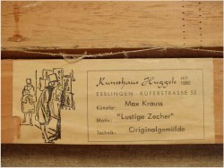 MUSZKIETERZY I WINO - oryg. MAX KRAUSS *1902 + ORGINALBRIEF!