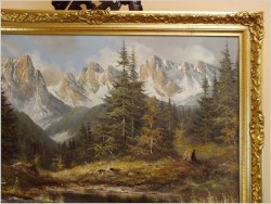 PIĘKNY ALPEJSKI KRAJOBRAZ - FRITZ ZSCHIESCHE (1926-2012)