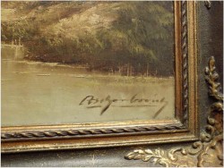 POLECAMY MALARSTWO! SIELANKOWY KRAJOBRAZ - HEINRICH ASCHENBROICH (Düsseldorf,1839-1909)