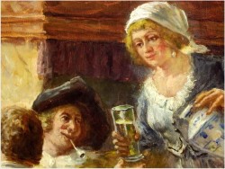 MALARSTWO RODZAJOWE! DYSPUTA PRZY WINIE - OSKAR URBAHN XIX/XXw.