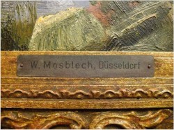 PIĘKNY KRAJOBRAZ W DUŻEJ BAROKOWEJ RAMIE ~ Carl Wilhelm Mosblech (1868-1934)