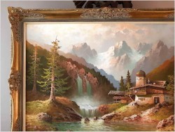 Wodospady w Pitztal z Widokiem na Wildgrat - Gustaw Weiss/Guwe