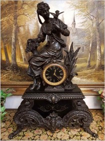 Polecamy! Duży pałacowy zegar figuralny - Paris XIXw.