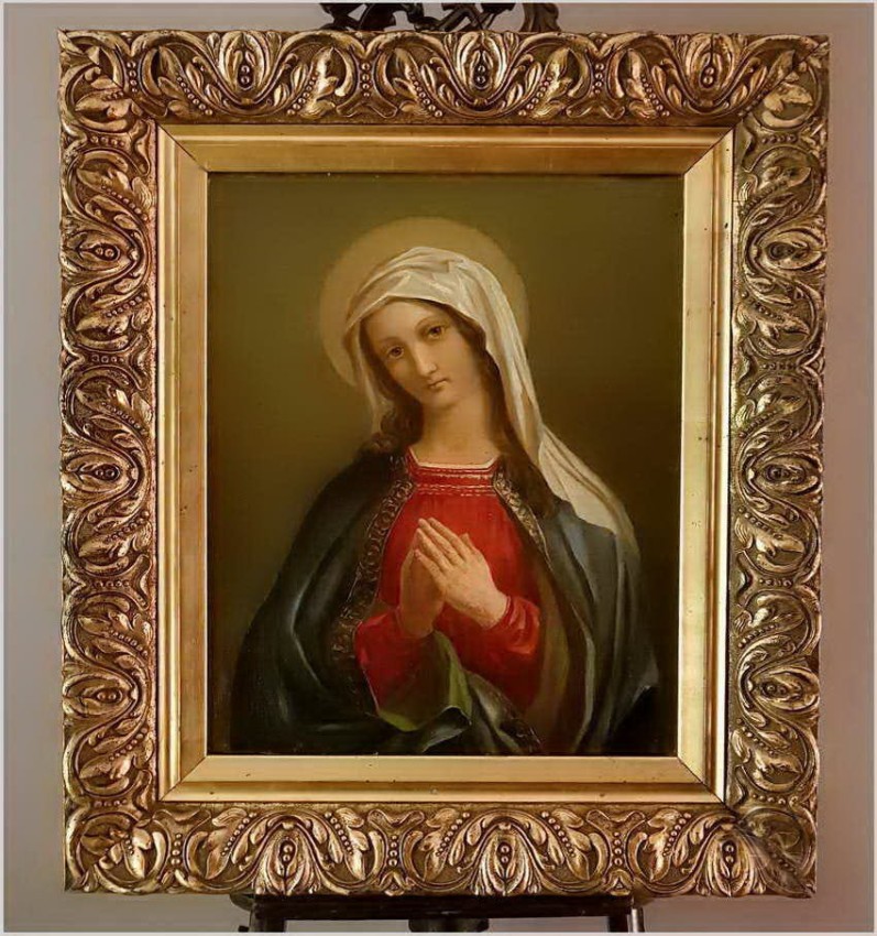 Malarstwo Sakralne - Matka Boska Modląca Się XIXw.