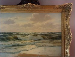 Fale morskie nad brzegiem Bałtyku - Waldemar Schlichting (1896 - 1970)