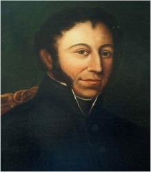 POLECAMY! WYJĄTKOWY PAŁACOWY PORTRET BIEDERMEIER PRZEDSTAWIAJĄCY POSTAĆ MĘŻCZYZNY XIXw.