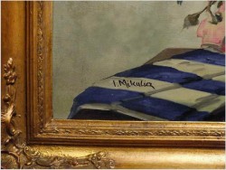 KOMPOZYCJA! HERBACIANE RÓŻE W WAZONIE - Isabella VON MIKULICZ-BREYER (1887-1973)
