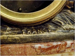 POLECAMY! FRANCUSKI ZEGAR KOMINKOWY Z WAZAMI ~  L&F MOREAU XIXw.