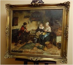 POSZUKIWANE MALARSTWO RODZAJOWE! - DICKMEIS GERHARD (Heinsberg 1918 – 1978 Jülich)