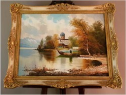 Rybak z Widokiem na Fraueninsel, Chiemsee - Helmut Stadelhofer (1914- 1979)