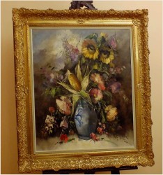 POLECAMY KWIATY W PAŁACOWEJ RAMIE - OTMAR LEDERER (MUNCHEN *1926)