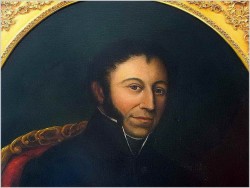 POLECAMY! WYJĄTKOWY PAŁACOWY PORTRET BIEDERMEIER PRZEDSTAWIAJĄCY POSTAĆ MĘŻCZYZNY XIXw.