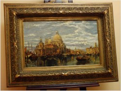 WIDOK NA GRAND CANAL Z BAZYLIKĄ SANTA MARIA DELLA SALUTE  - Karl Kaufmann (Österreich,  1843–1901/05)