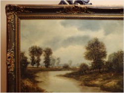 POLECAMY MALARSTWO! SIELANKOWY KRAJOBRAZ - HEINRICH ASCHENBROICH (Düsseldorf,1839-1909)