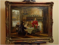 MALARSTWO RODZAJOWE - CURT AUGUST LANDWERH (Hereford 1920 - 1988)