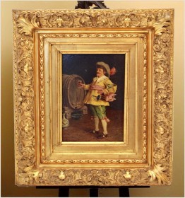 MUSZKIETER! PRÓBA WINA, POLECAMY STARY OLEJ NA DESCE - FRANCJA XIXw.