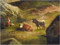 PEJZAŻ Z KROWAMI - SZKOŁA Z BARBIZON (ÉCOLE DE BARBIZON 1830-1860)