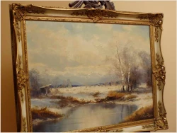 SALONOWY ZIMOWY KRAJOBRAZ - HELMUT STADELHOFER (1914- 1979)