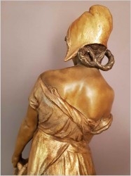 OKAZ MUZEALNY 75CM! DZIEWCZYNA Z DZBANEM -  Friedrich GOLDSCHEIDER (1845-1897)