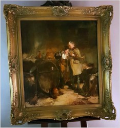 Malarstwo Aukcyjne! Próba Wina - Dickmeis Gerhard (Heinsberg 1918 - 1978 Jülich)